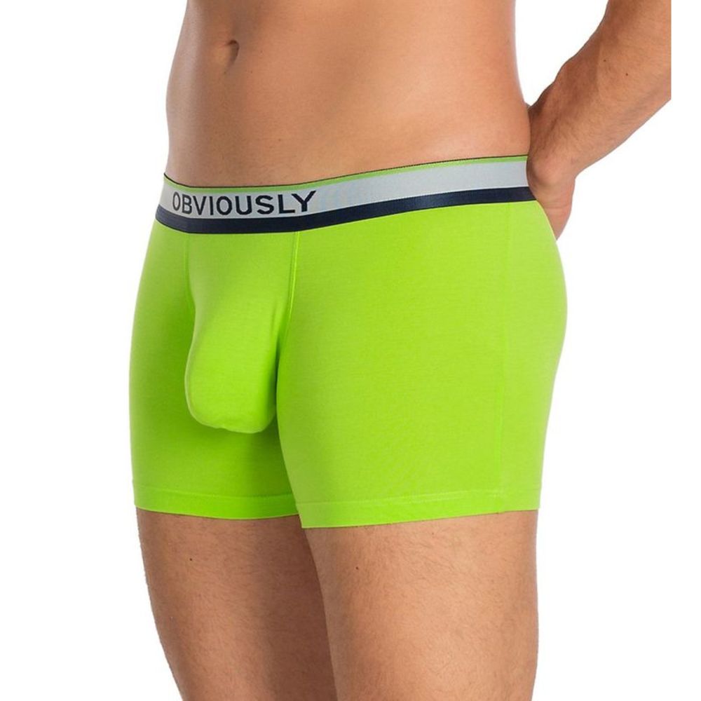 Obviously PrimeMan AnatoMAX 3 Inch Boxer Brief -  Lime  A00-1A